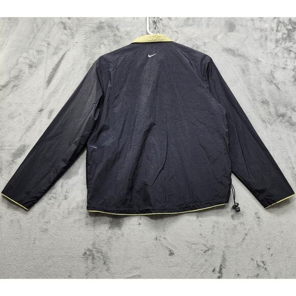 Vintage 90s Nike Jacket Womens S Black Green Reversible Full Zip Windbreaker - Picture 3 of 16